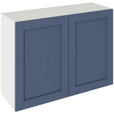 Kitchen Kit Shaker Ultramatt 1000 Wall Kitchen Cabinet FlatpackAlby Blue from B&Q
