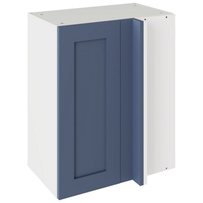 Kitchen Kit Shaker Ultramatt 600 Blind Corner Wall Kitchen Cabinet FlatpackAlby Blue from B&Q