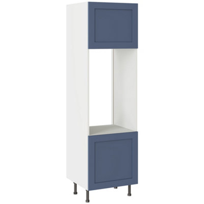 Kitchen Kit Shaker Ultramatt 600 Double Oven Housing FlatpackAlby Blue from B&Q