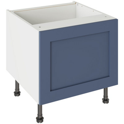 Kitchen Kit Shaker Ultramatt 600 Belfast Sink Base Kitchen Cabinet FlatpackAlby Blue from B&Q