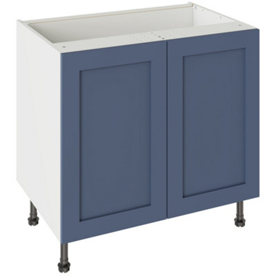Kitchen Kit Shaker Ultramatt 900 Base Kitchen Cabinet FlatpackAlby Blue from B&Q