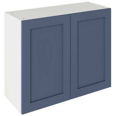 Kitchen Kit Shaker Ultramatt 900 Wall Kitchen Cabinet FlatpackAlby Blue from B&Q