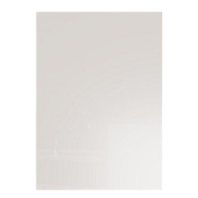 Kitchen Kit Cabinet Door 715mm X 146mm J PullSuper Gloss Light Grey from B&Q