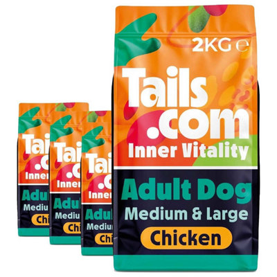 Unknown 8Kg Tails.com Inner Vitality Medium & Large Adult Dry Dog Food Kibble Chicken from B&Q