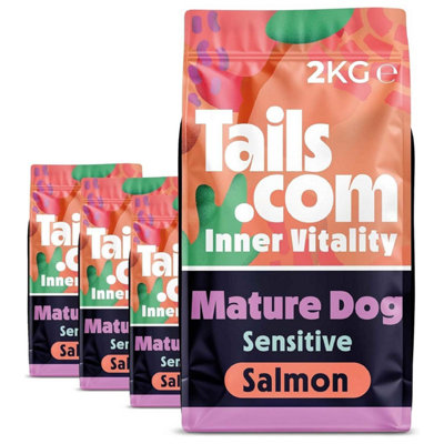 Unknown 8Kg Tails.com Inner Vitality Sensitive Senior Dry Dog Food Kibble Salmon from B&Q