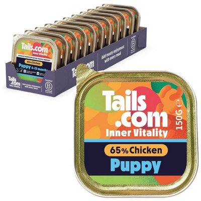 Unknown 11 X 150G Tails.com Inner Vitality Puppy 4-12 Months Wet Dog Food Trays Chicken from B&Q