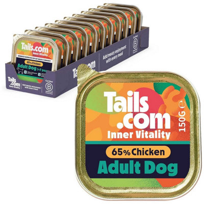Unknown 11 X 150G Tails.com Inner Vitality Adult 1-7 Years Wet Dog Food Trays Chicken from B&Q