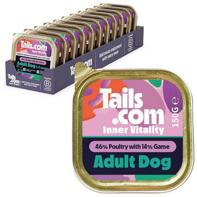 Unknown 11 X 150G Tails.com Inner Vitality Adult Wet Dog Food Trays Poultry And Game from B&Q