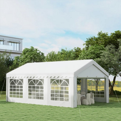 Outsunny 6M Garden Gazebo Portable Carport Shelter W/ Removable Sidewalls&doors from B&Q