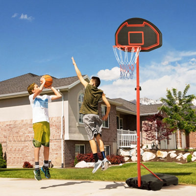 HOMCOM Basketball Hoop - Kids - Adjustable Height - Black - 250cm - Image 8