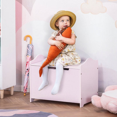 Homcom 40X60Cm Kids Storage Box Toy Organiser For Child 3 Yrs+ Bedroom Pink from B&Q