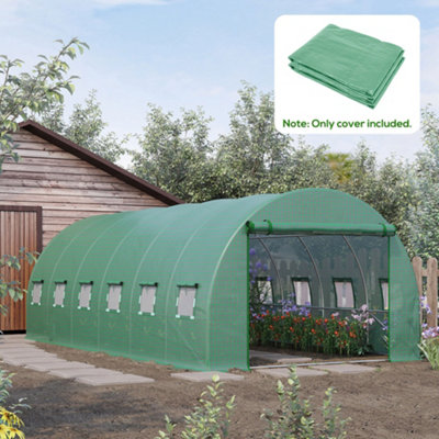 Outsunny 6 X 3 X 2M Greenhouse Replacement Cover Only For Tunnel Greenhouse Light