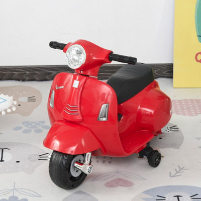 Homcom Vespa Licensed Kids Ride On Motorcycle 6V Battery Powered Electric Toys from B&Q