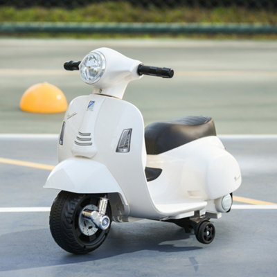 Homcom Vespa Licensed Kids Ride On Motorcycle 6V Battery Powered Electric Toys from B&Q