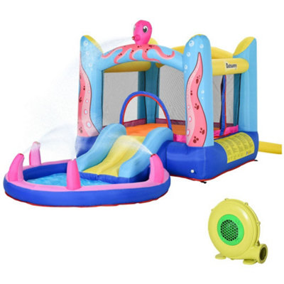 Bobobiy Bounce Castle Inflatable Trampoline Slide Pool Octopus Design 3.8 X 2 X 1.8M - Multi Colour - Image 6