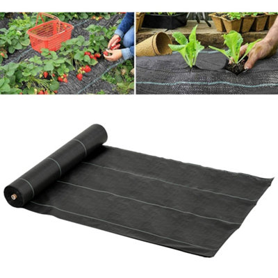 Outsunny 2X50M Weed Barrier Fabric Durable Convenient Design Weed Block Mat