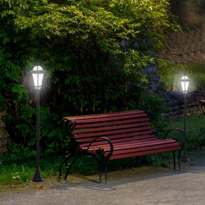 Outsunny Dark/Light/White 2 Pcs Led Garden S Lamp Solar Powered Lantern Auto Switch Patio - Image 6