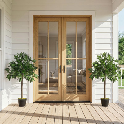 Outsunny Set Of 2 90Cm Artificial Bay Laurel Topiary Trees W/pot Fake Plant from B&Q
