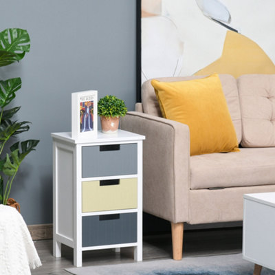 Homcom 3 Drawer Colourful Storage Cabinet Tower Dresser Chest Organiser Home from B&Q