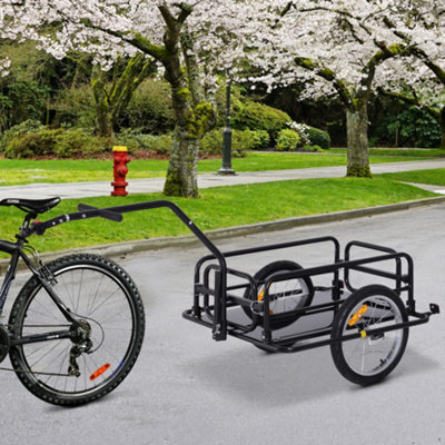 Homcom Folding Bicycle Cargo Storage Cart And Luggage Trailer With Hitch from B&Q