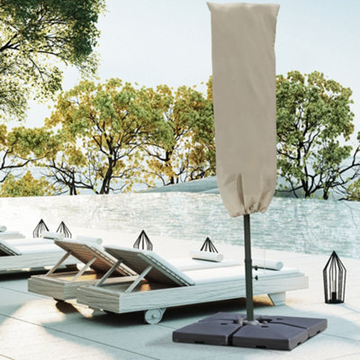 B&Q -  Garden Parasol Cover For 2-4.6M Outdoor Umbrella Protector W/ RodZipper