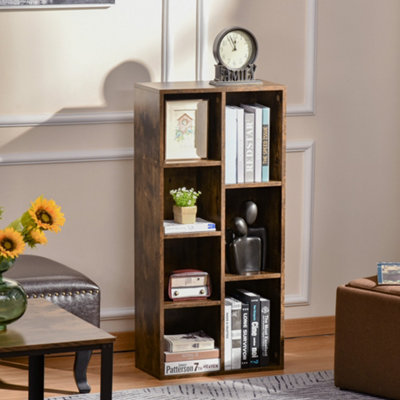 B&Q -  Bookcase Modern Bookshelf Cabinet For Home Office Rustic Brown