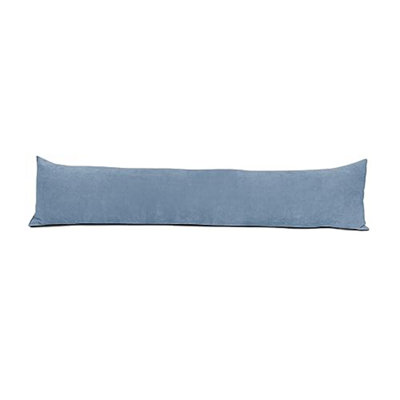 Lancashire Textiles Hollowfibre Filling (85 X 20Cm) Light Blue Chenille Draught Stopper Excluder from B&Q