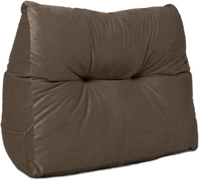 Lancashire Textiles Faux Suede Triangular Wedge Armchair Cushion For Ultimate Comfort In Brown 20 X 50 X 60Cm from B&Q