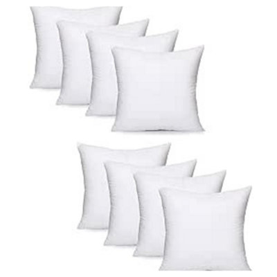 Lancashire Textiles 12" X 12" (30Cm X 30Cm) 8 Pack Polycotton Casing Hollowfibre Filling Cushion Pads from B&Q