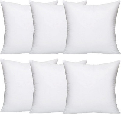 Lancashire Textiles 15" X 15" (38Cm X 38Cm) 6 Pack Polycotton Casing Hollowfibre Filling Cushion Pads from B&Q