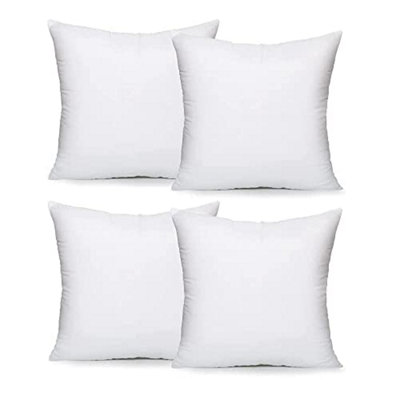 4 Pack Luxury 24" X 24" (60 X 60Cm) Cotton Blend Cushion Pads With Super Bounce Polyester FibreMade Of Finest British Materials from B&Q