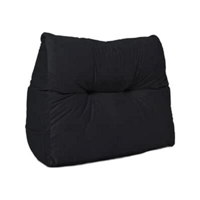 Lancashire Textiles Luxury Velvet Triangular Wedge Bedroom Armchair Black Cushion 20 X 50 X 60Cm from B&Q