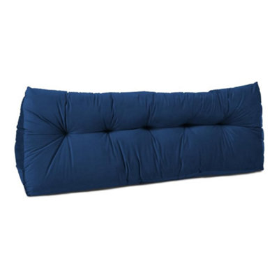 Lancashire Textiles Luxury Velvet Double Bed Triangular Wedge Bedroom Headboard Peacock Cushion 20 X 50 X 135Cm from B&Q