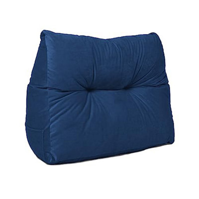 Lancashire Textiles Luxury Velvet Triangular Wedge Bedroom Armchair Peacock Cushion 20 X 50 X 60Cm from B&Q