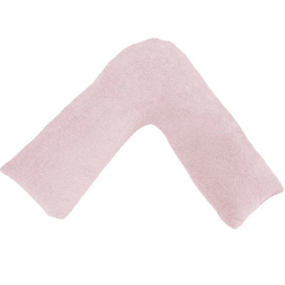 Lancashire Textiles Soft Hollowfibre Filling (66Cm X 36Cm X 33Cm) Pink Relaxing V-Shaped Pillow from B&Q