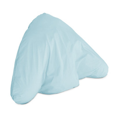 Lancashire Textiles Orthopaedic Batwing Pillow With Light Blue Pillowcase Hollowfibre Filled For Neck & Back Support from B&Q