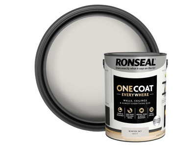 RONSEAL | One Coat Everywhere | Winter Sky Matt | 5L | KCB.7015103.12604.81 | Washable emulsion provides stain-resistant coverage across walls, ceilings and other prepared household substrates. - Image 14