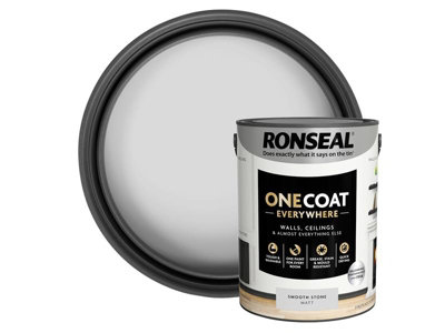 One Coat Everywhere Interior Paint Smooth Stone 5L Ronseal - Image 13