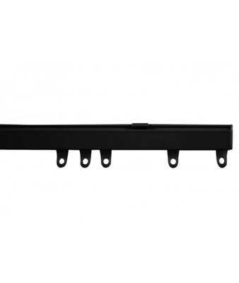 New Edge Blinds 160Cm Fineline Aluminium Black Curtain Track - Image 3