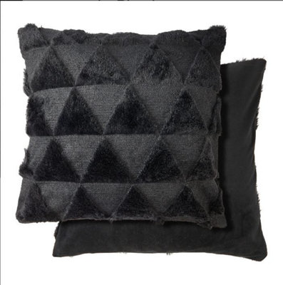 New Edge Blinds Unisex Black Newton Triangle Collection Soft Touch Cushion Cover In | Size: 43 Cm X 43 Cm - Image 4