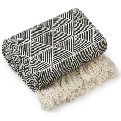  - Geo Diamond Collection Recycled Cotton Throw
