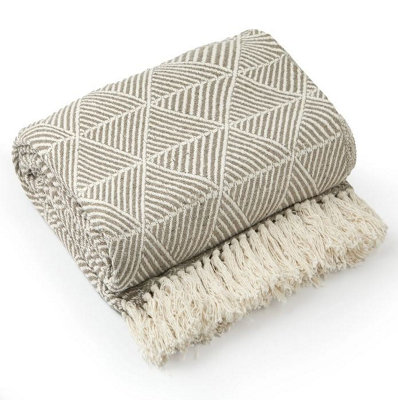  - Geo Diamond Collection Recycled Cotton Throw