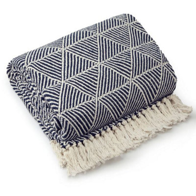  - Geo Diamond Collection Recycled Cotton Throw