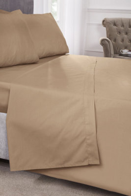 Percale Collection 180 Thread Count Percale Flat Sheet from B&Q