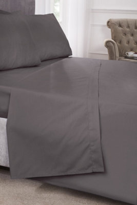 Percale Collection 180 Thread Count Percale Flat Sheet from B&Q