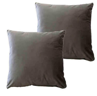  - Matte Velvet Cushion Cover In Charcoal