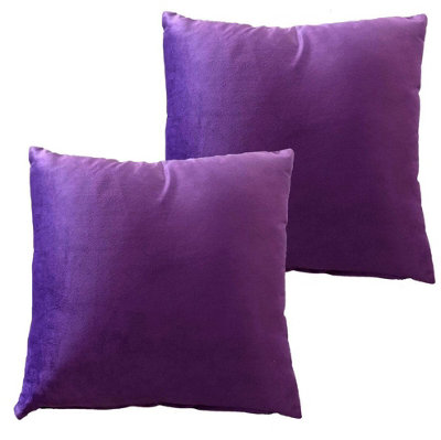  - Matte Velvet Cushion Cover In Plum
