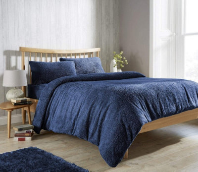 New Edge Blinds - Teddy Duvet Set - King - Navy - Image 3