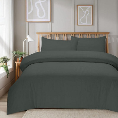 Mayfair Stripe Duvet Set In GreyDouble from B&Q