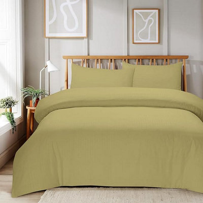 Mayfair Stripe Duvet Set In NaturalKing from B&Q